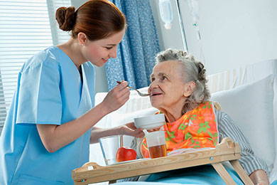 Helpful tips for feeding patients as a CNA include determining...